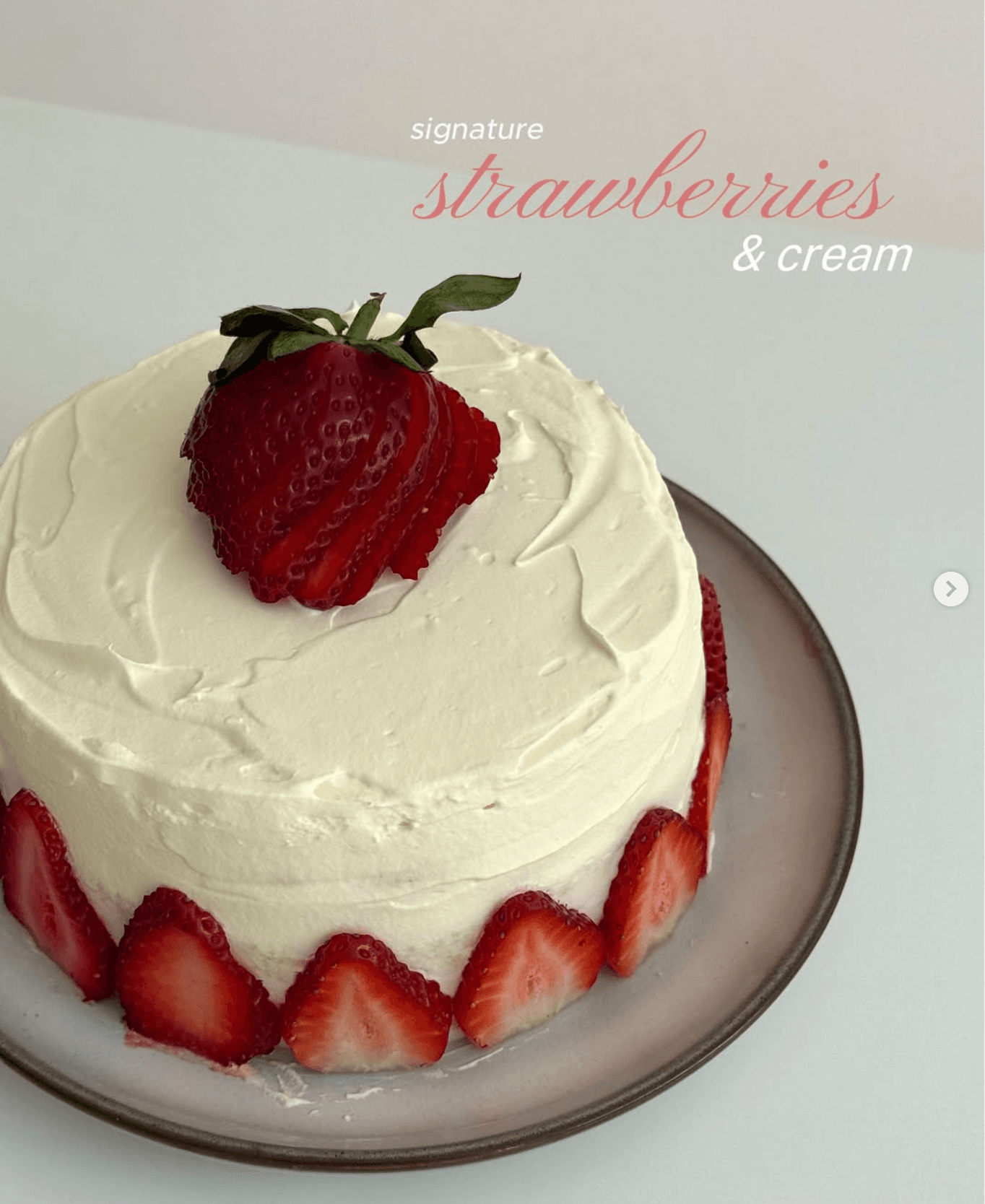 strawberries and cream cake